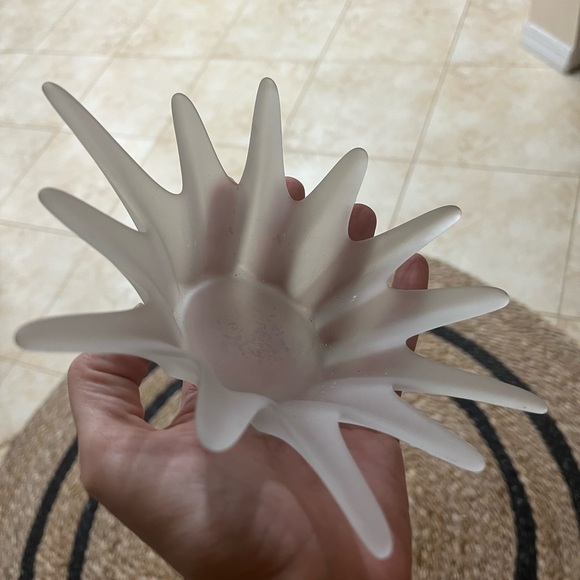 MCM frosted glass Starburst. Trinket holder. - Picture 5 of 7